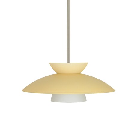 Besa Lighting Trilo 15 Stem Pendant, Champagne, Satin Nickel Finish, 1x9W LED 1TT-451397-LED-SN
